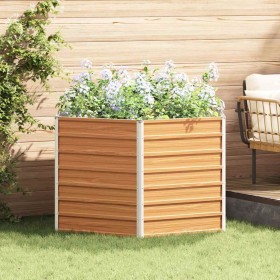 Cama de Jardín Elevada Marrón Claro 129 x 129 x 77 cm en Maceteros y jardineras | Comprar online en Foro24