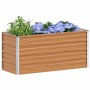 Arriate elevado Marrón Claro 100 x 40 x 45 cm Acero Galvanizado en Maceteros y jardineras | Comprar online en Foro24