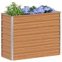 Arriate elevado Marrón Claro 100 x 40 x 77 cm Acero Galvanizado en Maceteros y jardineras | Comprar online en Foro24