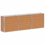 Arriate elevado Marrón Claro 240 x 40 x 77 cm Acero Galvanizado en Maceteros y jardineras | Comprar online en Foro24