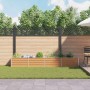 Arriate elevado Marrón Claro 320 x 40 x 45 cm Acero Galvanizado en Maceteros y jardineras | Comprar online en Foro24
