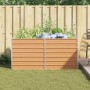 Arriate elevado Marrón Claro 160 x 80 x 77 cm Acero Galvanizado en Maceteros y jardineras | Comprar online en Foro24
