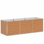 Arriate elevado Marrón Claro 240 x 80 x 77 cm Acero Galvanizado en Maceteros y jardineras | Comprar online en Foro24