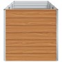 Arriate elevado Marrón Claro 240 x 80 x 77 cm Acero Galvanizado en Maceteros y jardineras | Comprar online en Foro24