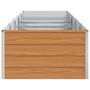 Arriate elevado Marrón Claro 400 x 80 x 45 cm Acero Galvanizado en Maceteros y jardineras | Comprar online en Foro24