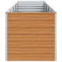 Arriate elevado Marrón Claro 400 x 80 x 77 cm Acero Galvanizado en Maceteros y jardineras | Comprar online en Foro24