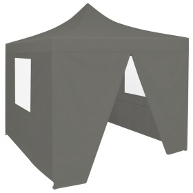Pop-Up-Faltzelt mit 4 anthrazitfarbenen Wänden 3x3 m von vidaXL, Zelte und Pavillons - Ref: Foro24-44964, Preis: 129,40 €, Ra...