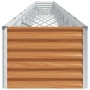 Arriate elevado Marrón Claro 970 x 50 x 36 cm Acero Galvanizado en Maceteros y jardineras | Comprar online en Foro24