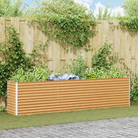 Arriate elevado Marrón Claro 290 x 50 x 68 cm Acero Galvanizado en Maceteros y jardineras | Comprar online en Foro24