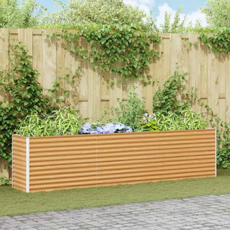 Arriate elevado Marrón Claro 290 x 50 x 68 cm Acero Galvanizado en Maceteros y jardineras | Comprar online en Foro24