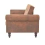 Convertible 2-seater sofa with brown artificial suede armrests by vidaXL, Sofas - Ref: Foro24-245584, Price: 404,22 €, Discou...