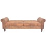 Convertible 2-seater sofa with brown artificial suede armrests by vidaXL, Sofas - Ref: Foro24-245584, Price: 412,63 €, Discou...