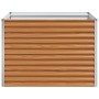 Arriate elevado Marrón Claro 98 x 100 x 68 cm Acero Galvanizado en Maceteros y jardineras | Comprar online en Foro24