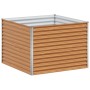Arriate elevado Marrón Claro 98 x 100 x 68 cm Acero Galvanizado en Maceteros y jardineras | Comprar online en Foro24