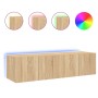 LED-Wandleuchten für TV-Schrank, 2 Stück, Sonoma-Eiche, 60 x 35 x 31 cm von , TV-Möbel - Ref: Foro24-837272, Preis: 83,79 €, ...