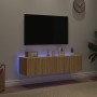 LED-Wandleuchten für TV-Schrank, 2 Stück, Sonoma-Eiche, 60 x 35 x 31 cm von , TV-Möbel - Ref: Foro24-837272, Preis: 83,79 €, ...