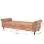 Convertible 2-seater sofa with brown artificial suede armrests by vidaXL, Sofas - Ref: Foro24-245584, Price: 404,22 €, Discou...