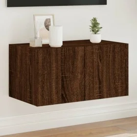 Mueble de TV de pared con luces LED roble marrón 60x35x31 cm de , Muebles TV - Ref: Foro24-837279, Precio: 45,86 €, Descuento: %