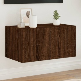 Wandmontierter TV-Schrank mit LED-Leuchten, braune Eiche, 60 x 35 x 31 cm von , TV-Möbel - Ref: Foro24-837279, Preis: 46,45 €...