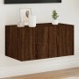 Wandmontierter TV-Schrank mit LED-Leuchten, braune Eiche, 60 x 35 x 31 cm von , TV-Möbel - Ref: Foro24-837279, Preis: 46,45 €...