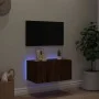 Mueble de TV de pared con luces LED roble marrón 60x35x31 cm de , Muebles TV - Ref: Foro24-837279, Precio: 45,86 €, Descuento: %