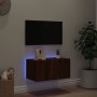 Wandmontierter TV-Schrank mit LED-Leuchten, braune Eiche, 60 x 35 x 31 cm von , TV-Möbel - Ref: Foro24-837279, Preis: 46,45 €...