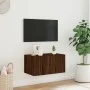 Mueble de TV de pared con luces LED roble marrón 60x35x31 cm de , Muebles TV - Ref: Foro24-837279, Precio: 45,86 €, Descuento: %