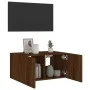 Mueble de TV de pared con luces LED roble marrón 60x35x31 cm de , Muebles TV - Ref: Foro24-837279, Precio: 45,86 €, Descuento: %