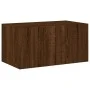 Mueble de TV de pared con luces LED roble marrón 60x35x31 cm de , Muebles TV - Ref: Foro24-837279, Precio: 45,86 €, Descuento: %