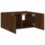 Wandmontierter TV-Schrank mit LED-Leuchten, braune Eiche, 60 x 35 x 31 cm von , TV-Möbel - Ref: Foro24-837279, Preis: 46,45 €...