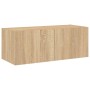 Wandmontierter TV-Schrank mit LED-Leuchten Sonoma-Eiche 80x35x31 cm von , TV-Möbel - Ref: Foro24-837285, Preis: 53,92 €, Raba...
