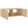 Wandmontierter TV-Schrank mit LED-Leuchten Sonoma-Eiche 80x35x31 cm von , TV-Möbel - Ref: Foro24-837285, Preis: 53,18 €, Raba...
