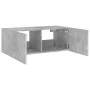 Wandmontierter TV-Schrank mit LED-Leuchten betongrau 80x35x31 cm von , TV-Möbel - Ref: Foro24-837287, Preis: 61,43 €, Rabatt: %