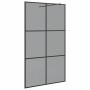 Pared de Ducha Walk-in Negro 115 x 195 cm vidrio templado en Paredes y mamparas de ducha | Comprar online en Foro24