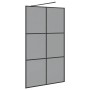 Pared de Ducha Walk-in Negro 115 x 195 cm vidrio templado en Paredes y mamparas de ducha | Comprar online en Foro24
