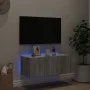 Wandmontierter TV-Schrank mit LED-Leuchten Sonomagrau 80x35x31 cm von , TV-Möbel - Ref: Foro24-837291, Preis: 57,41 €, Rabatt: %