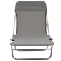 Folding sun loungers 2 units steel and gray fabric by vidaXL, Loungers - Ref: Foro24-44302, Price: 87,71 €, Discount: %