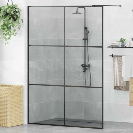 Pared de Ducha Walk-in Negro 140 x 195 cm vidrio templado en Paredes y mamparas de ducha | Comprar online en Foro24