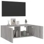 Wandmontierter TV-Schrank mit LED-Leuchten Sonomagrau 80x35x31 cm von , TV-Möbel - Ref: Foro24-837291, Preis: 57,41 €, Rabatt: %