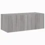 Wandmontierter TV-Schrank mit LED-Leuchten Sonomagrau 80x35x31 cm von , TV-Möbel - Ref: Foro24-837291, Preis: 57,41 €, Rabatt: %