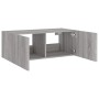 Mueble de TV de pared con luces LED gris Sonoma 80x35x31 cm de , Muebles TV - Ref: Foro24-837291, Precio: 60,05 €