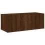 Wandmontierter TV-Schrank mit LED-Leuchten Eiche braun 80x35x31 cm von , TV-Möbel - Ref: Foro24-837293, Preis: 58,61 €, Rabat...