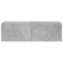 Wandmontierter TV-Schrank mit LED-Leuchten betongrau 100x35x31 cm von , TV-Möbel - Ref: Foro24-837298, Preis: 62,27 €, Rabatt: %
