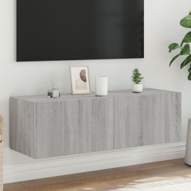 Wandmontierter TV-Schrank mit LED-Leuchten, Sonoma-Grau, 100 x 35 x 31 cm von , TV-Möbel - Ref: Foro24-837300, Preis: 64,54 €...