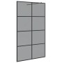 Pared de Ducha Walk-in Negro 115 x 195 cm vidrio templado en Paredes y mamparas de ducha | Comprar online en Foro24