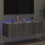Wandmontierter TV-Schrank mit LED-Leuchten, Sonoma-Grau, 100 x 35 x 31 cm von , TV-Möbel - Ref: Foro24-837300, Preis: 64,54 €...