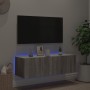 Wandmontierter TV-Schrank mit LED-Leuchten, Sonoma-Grau, 100 x 35 x 31 cm von , TV-Möbel - Ref: Foro24-837300, Preis: 64,54 €...