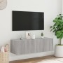 Wandmontierter TV-Schrank mit LED-Leuchten, Sonoma-Grau, 100 x 35 x 31 cm von , TV-Möbel - Ref: Foro24-837300, Preis: 64,54 €...