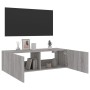 Wandmontierter TV-Schrank mit LED-Leuchten, Sonoma-Grau, 100 x 35 x 31 cm von , TV-Möbel - Ref: Foro24-837300, Preis: 64,54 €...