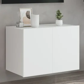 Wall TV cabinet with LED lights white 60x35x41 cm by , TV Furniture - Ref: Foro24-837302, Price: 45,44 €, Discount: %